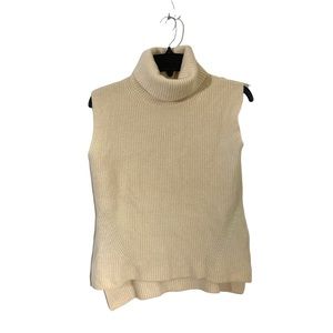 EVERLANE Cream Wool Sleeveless Turtleneck Sweater